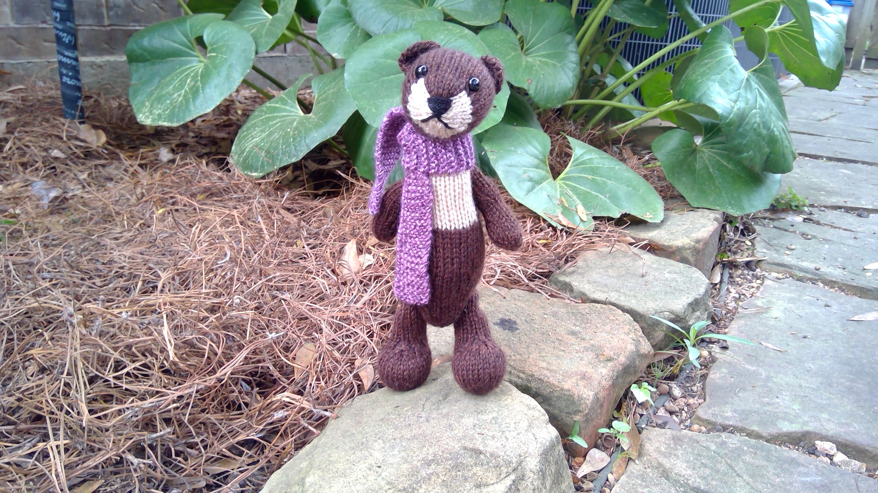 Hand-knit Otter Stuffy - Etsy