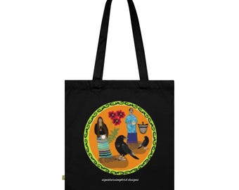 Grammy Awards - Organic Cotton Tote Bag with original illustration by Signature Songbird Designs - Seen