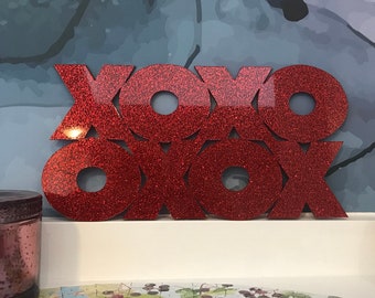 XOXO sign decor, Valentines, shelf art, wall art