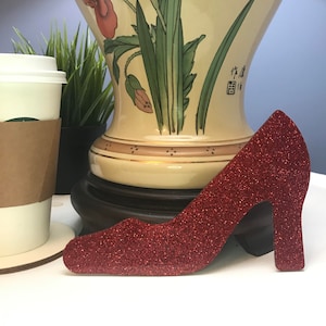 Ruby red slipper, Wizard of Oz inspired, shelf art, wall art