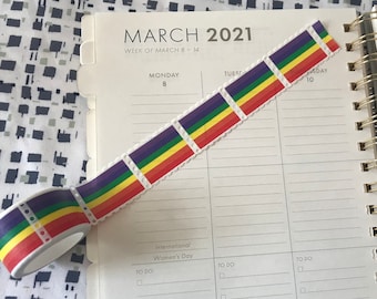 Gay Pride Flag rainbow stamp washi tape exclusive