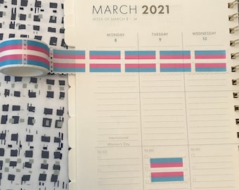 Transgender Flag stamp washi tape - exclusive - Bargain Listing