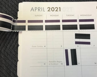 Asexual Flag stamp washi tape - exclusive