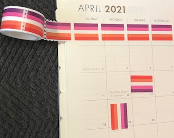 Lesbian Pride Flag stamp washi tape - exclusive