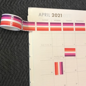 Lesbian Pride Flag stamp washi tape - exclusive