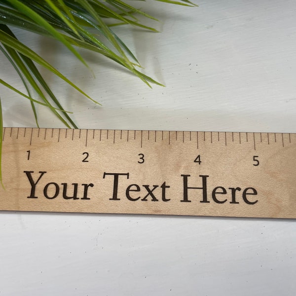 6 Inch Wood Personalized Ruler - Maple Color