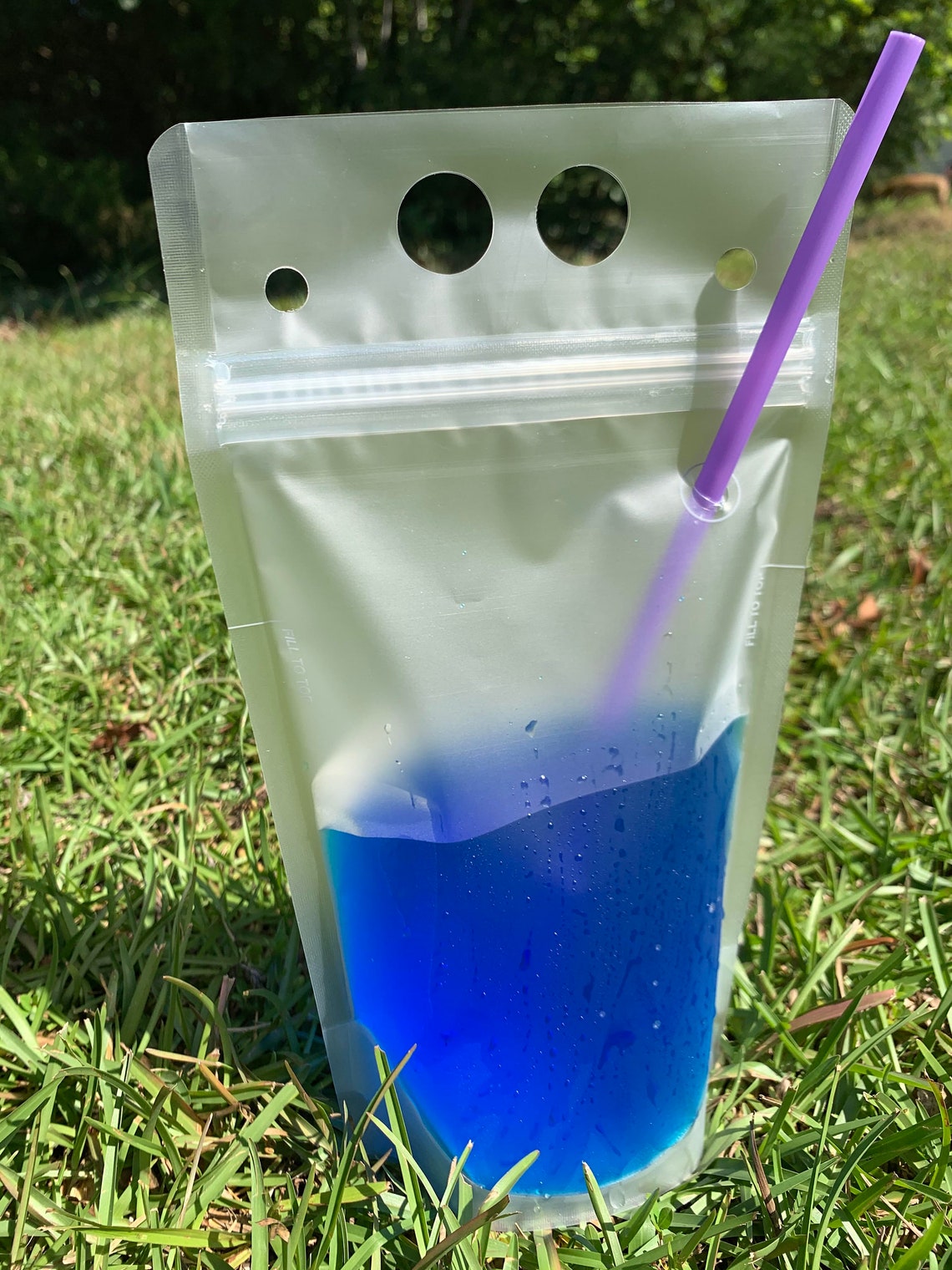 Adult Caprisun Reusable Drink Pouches With Colorful Straw Etsy