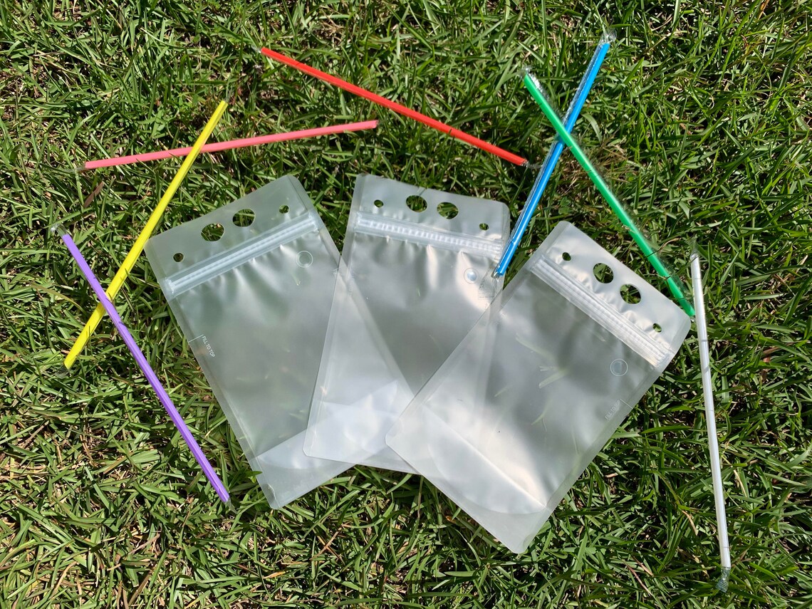 Adult Caprisun Reusable Drink Pouches With Colorful Straw Etsy