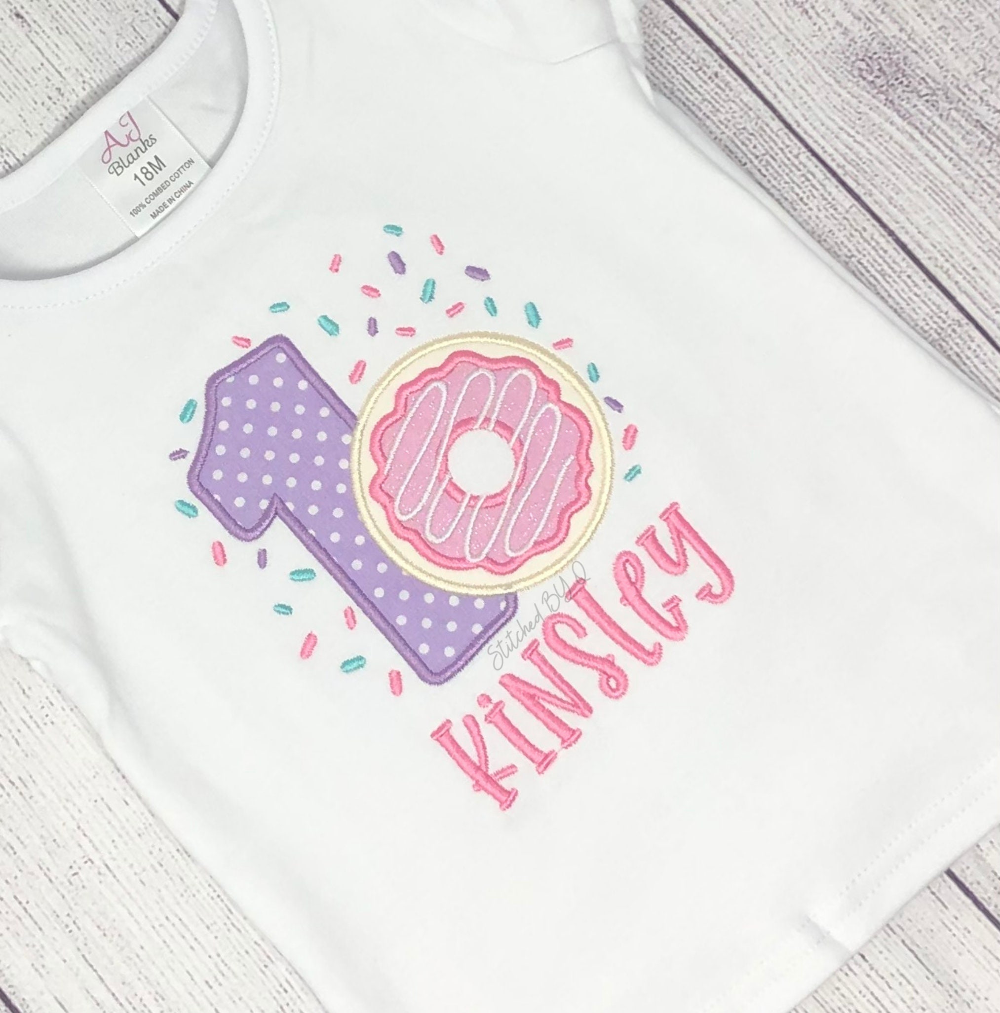 Donut Birthday Shirt Girls Donut Birthday Shirt 1st Birthday Etsy
