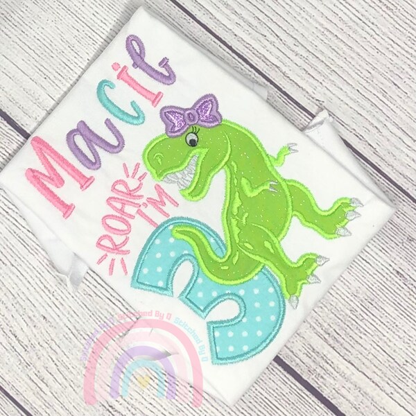 Girl Dinosaur Dress Etsy