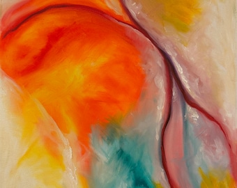 Coming In Hot, Acrylic Abstract Painting, Original Art