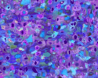 Grape, Purple and Blue Flurry, In Motion, Fabric By Melissa Marie Collins for Windham Fabrics