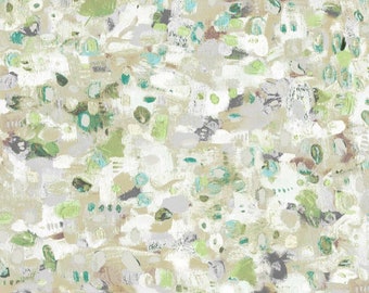 Raindrop, Green and Tan Flurry, In Motion, Fabric By Melissa Marie Collins for Windham Fabrics