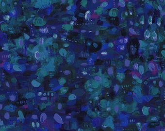 Midnight, Blue Flurry, In Motion, Fabric By Melissa Marie Collins for Windham Fabrics