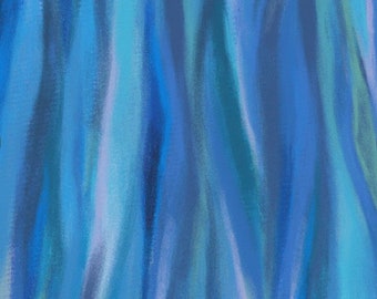 Sky, Blue and Light Blue Wave Stripe, In Motion, Fabric By Melissa Marie Collins for Windham Fabrics