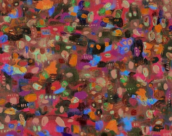 Autumn, Brown and Multi-color Flurry, In Motion, Fabric By Melissa Marie Collins for Windham Fabrics