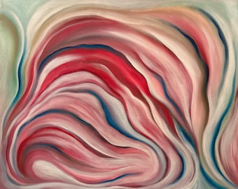 Colorful Swirls Art Painting - Original Oil Painting - 'Covered By Care'
