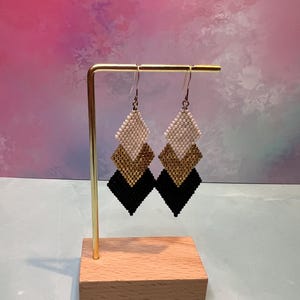 Earrings made of Miyuki beads