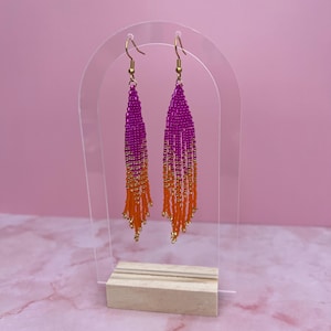 Earrings made of Miyuki beads