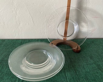 STEUBEN Crystal Mid-Century CANAPE Plate Serving Tray 