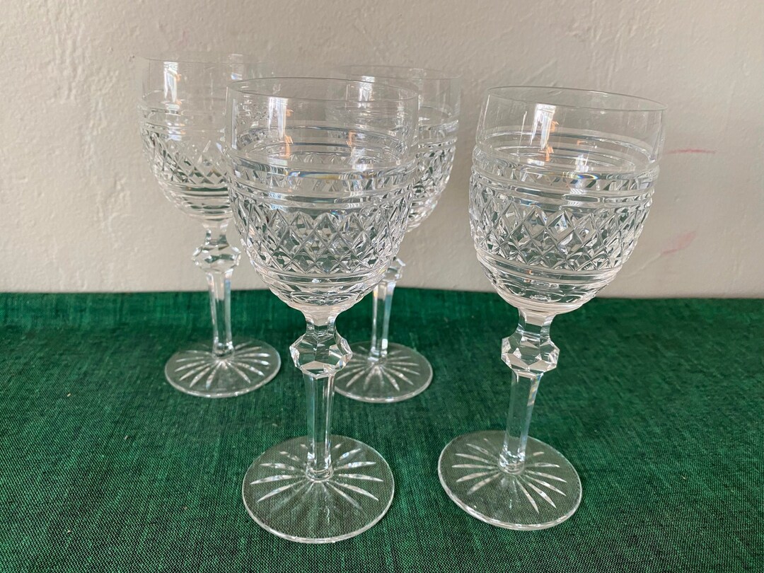 Set of 4 Vintage Waterford Crystal CASTLETOWN White Wine Etsy