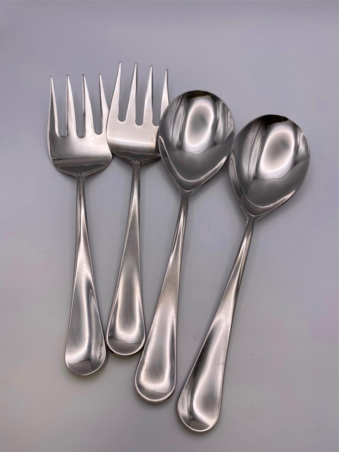 Yamazaki / Morrison Design Stainless Steel CHARADE 4 Pc Serving Set