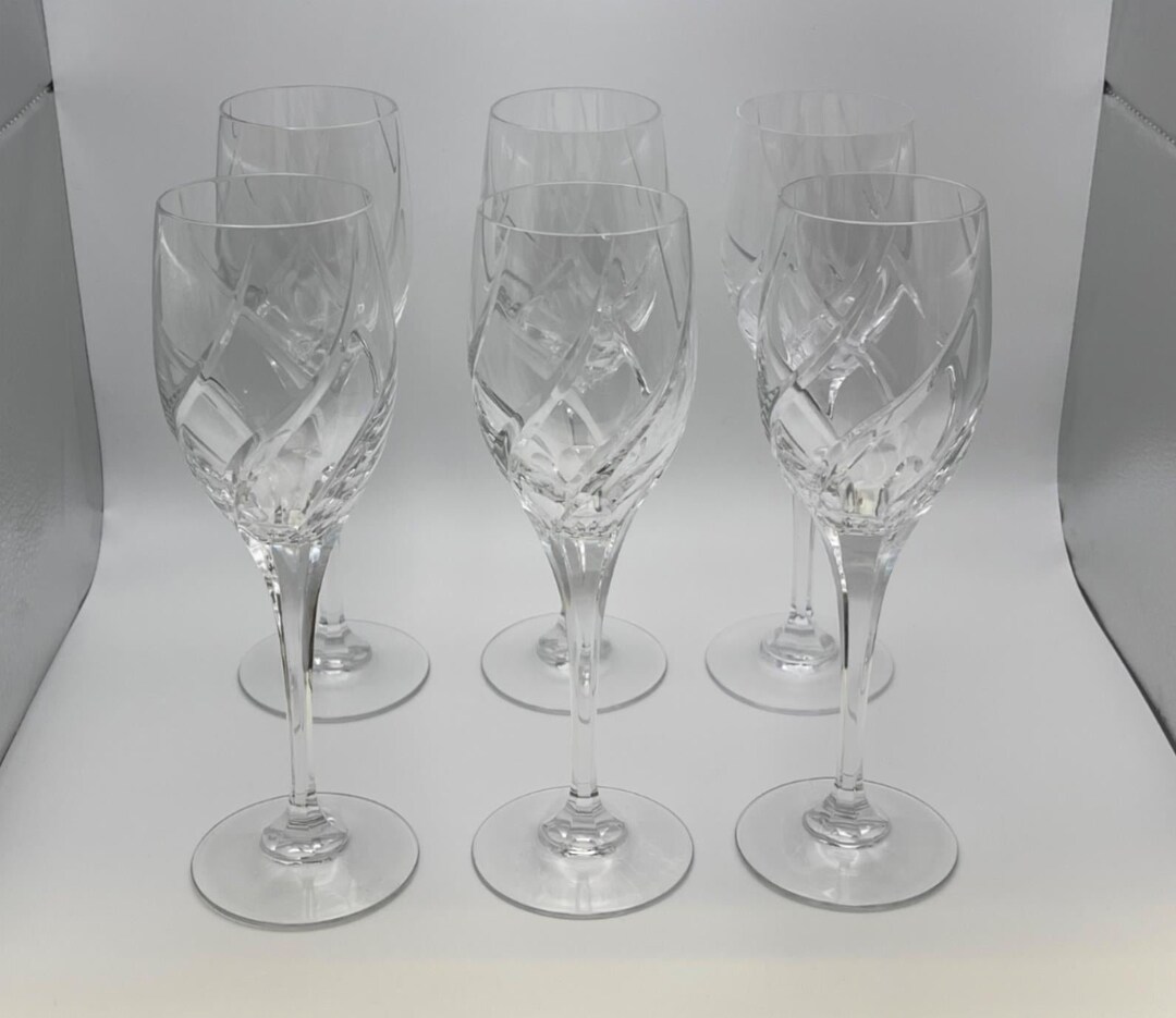 Set of 6 Mikasa Crystal OLYMPUS Wine Glasses Etsy