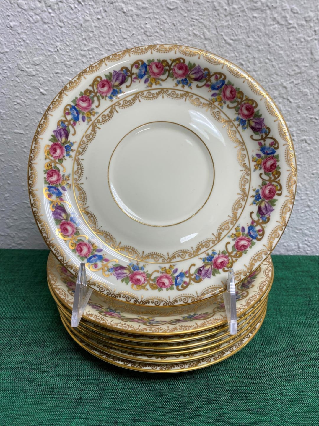 Vintage Rosenthal China VIENNA Continental Ivory Large Saucers Set 7 Etsy