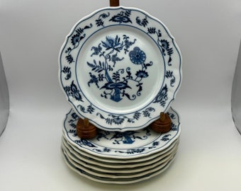 Set of 7 BLUE DANUBE Bread & Butter Appetizer Plates Made in Japan