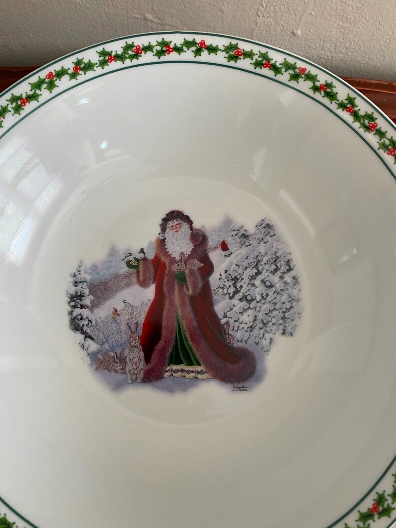 National Wildlife Federation FATHER CHRISTMAS 2 X serving bowls