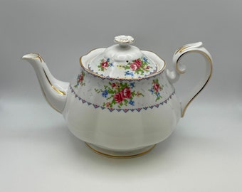 Royal Albert Bone China PETIT POINT Teapot with Lid