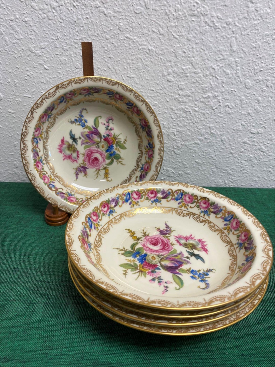 Vintage Rosenthal China VIENNA Continental Ivory Rim Cereal Bowls Set