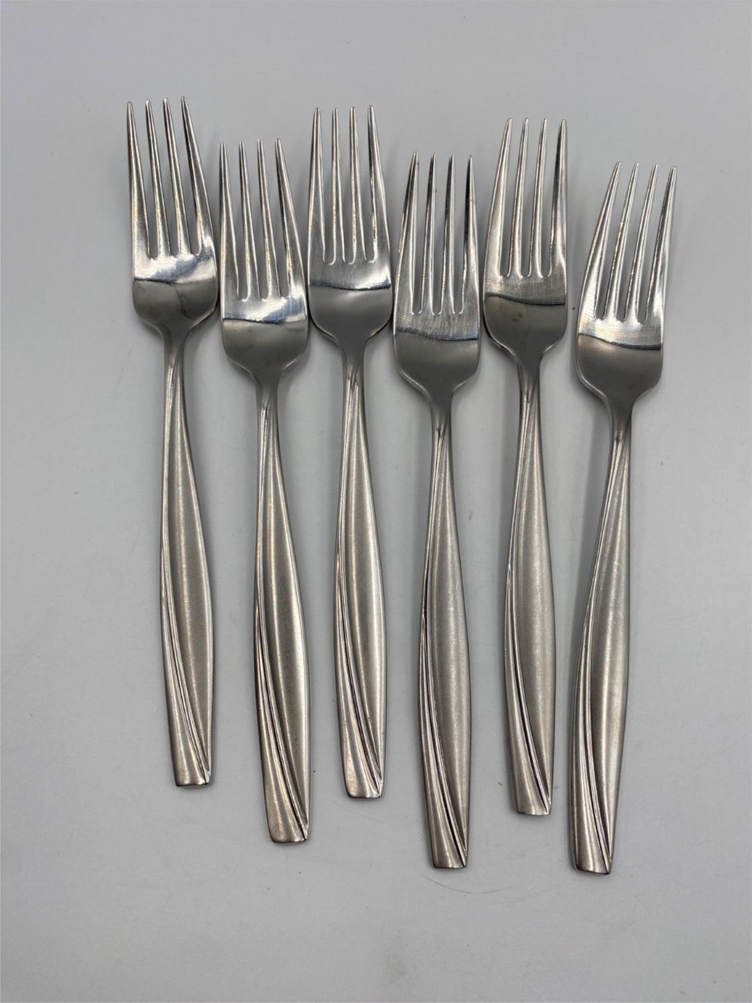 Set of 6 Oneida Stainless Steel CAMLYNN CLEO Dinner Forks Etsy