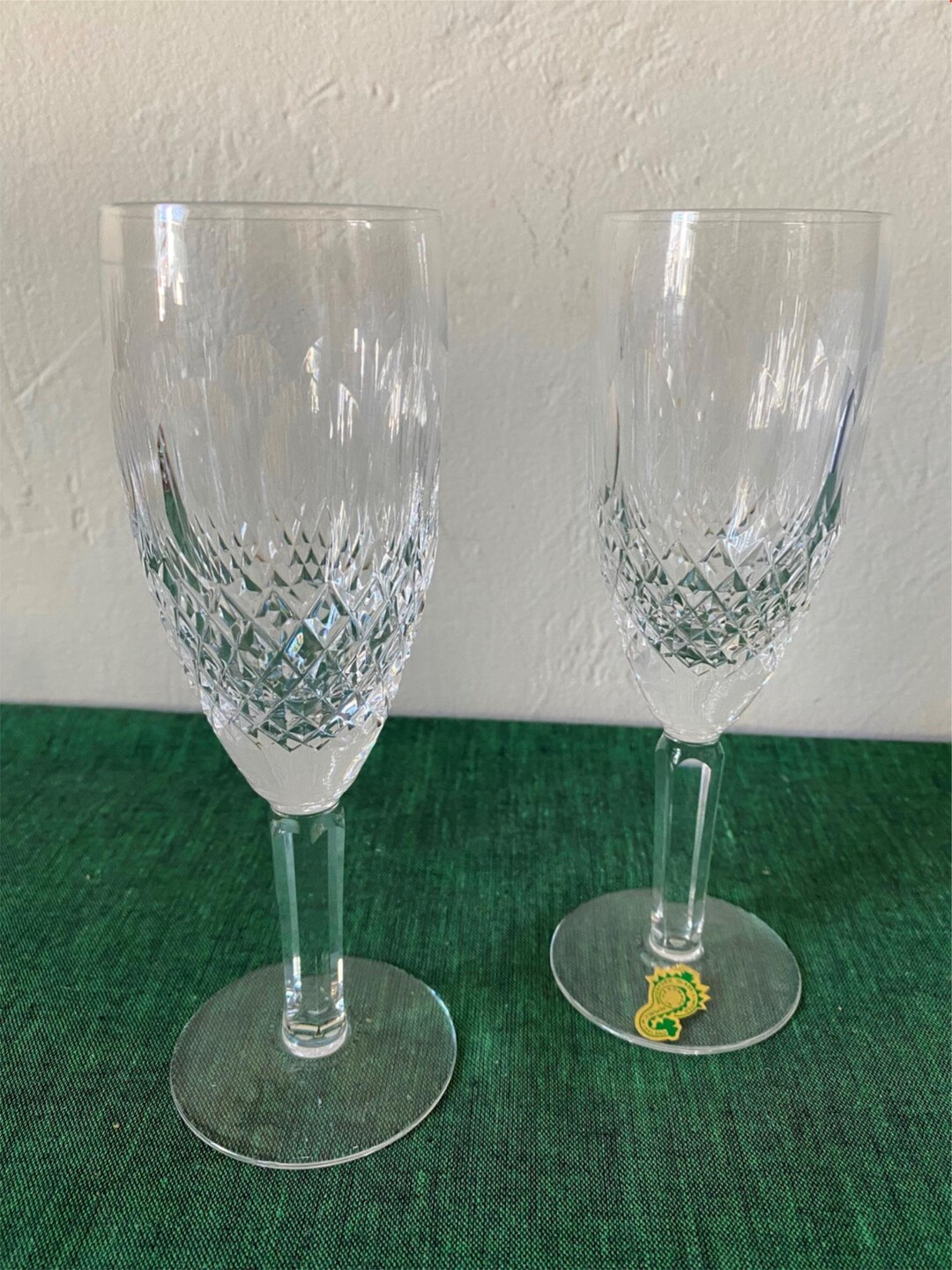 Waterford Crystal COLLEEN Tall Stem Champagne Glasses Flutes X2 Etsy