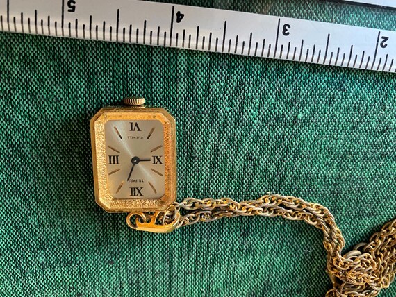 Vintage Costume Jewelry Watch Pendant TRIFARI 17 … - image 2