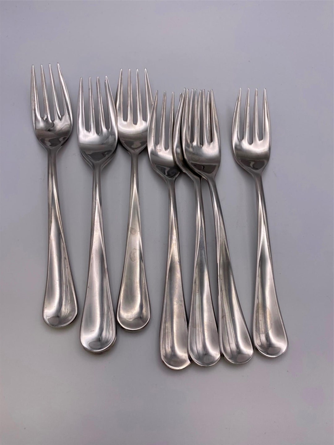 Yamazaki / Morrison Design Stainless Steel CHARADE Salad / Dessert Forks Set 8 Etsy