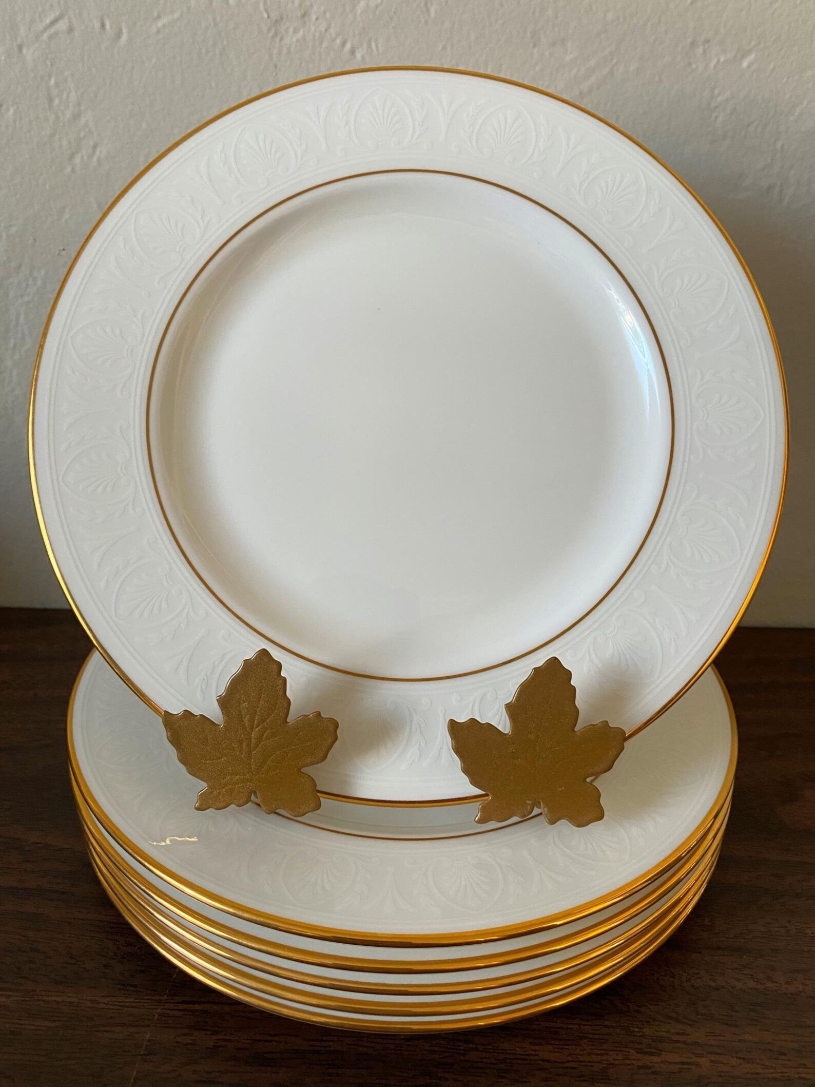 Lenox Bone China HANNAH GOLD Debut Set 6 Salad Plates Etsy