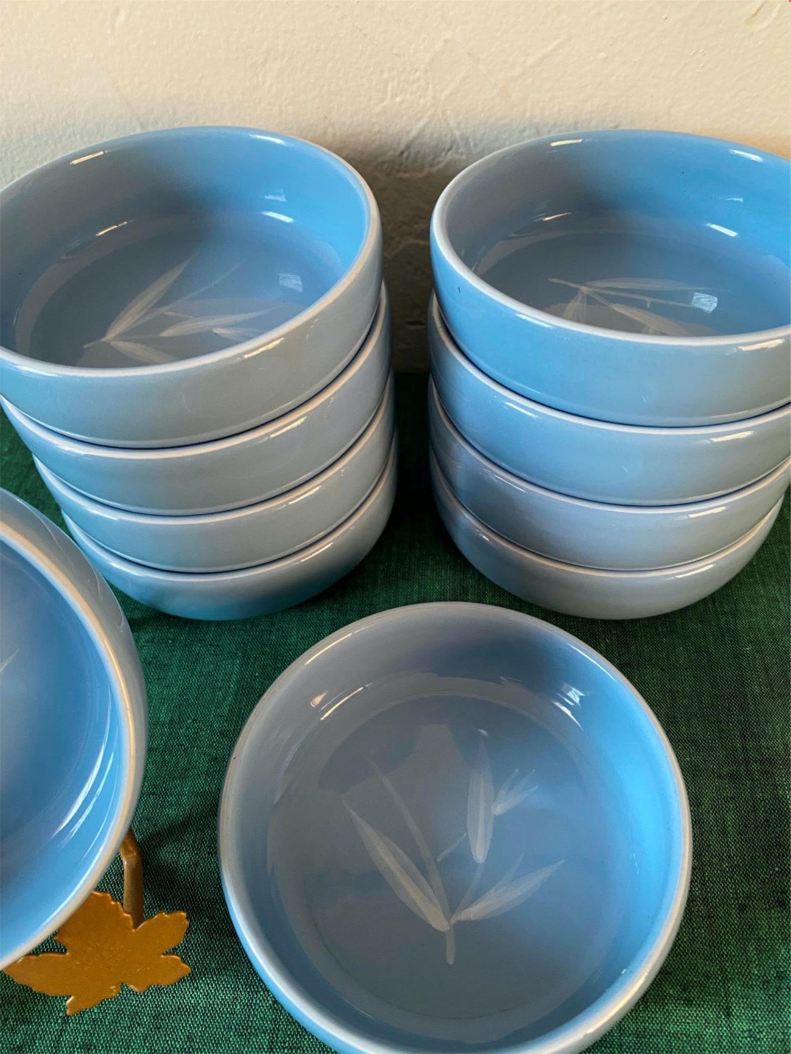 Winfield Blue Pacific Bamboo Fruit Cereal Bowls Set 10 Etsy