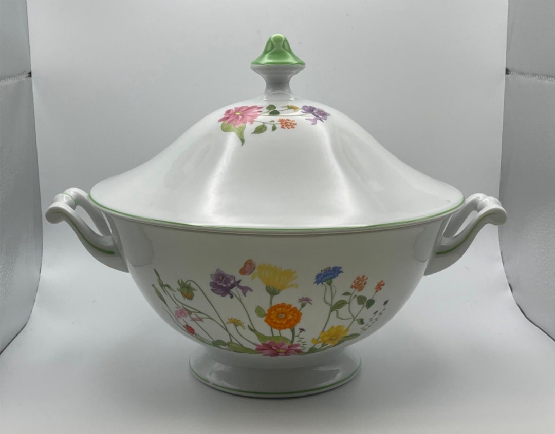 Denby Fine China WONDERLAND Round Covered Vegetable Serving Bowl Etsy