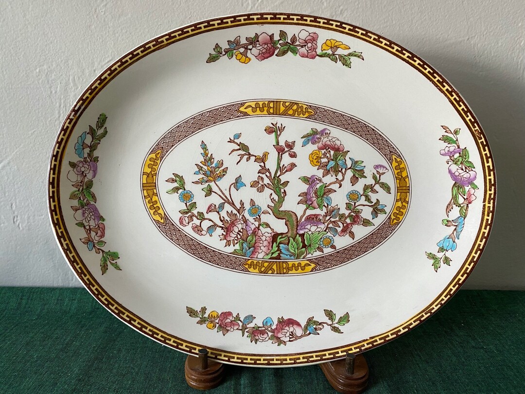 Vintage Washington Pottery INDIAN TREE Serving Platter Made England - Etsy
