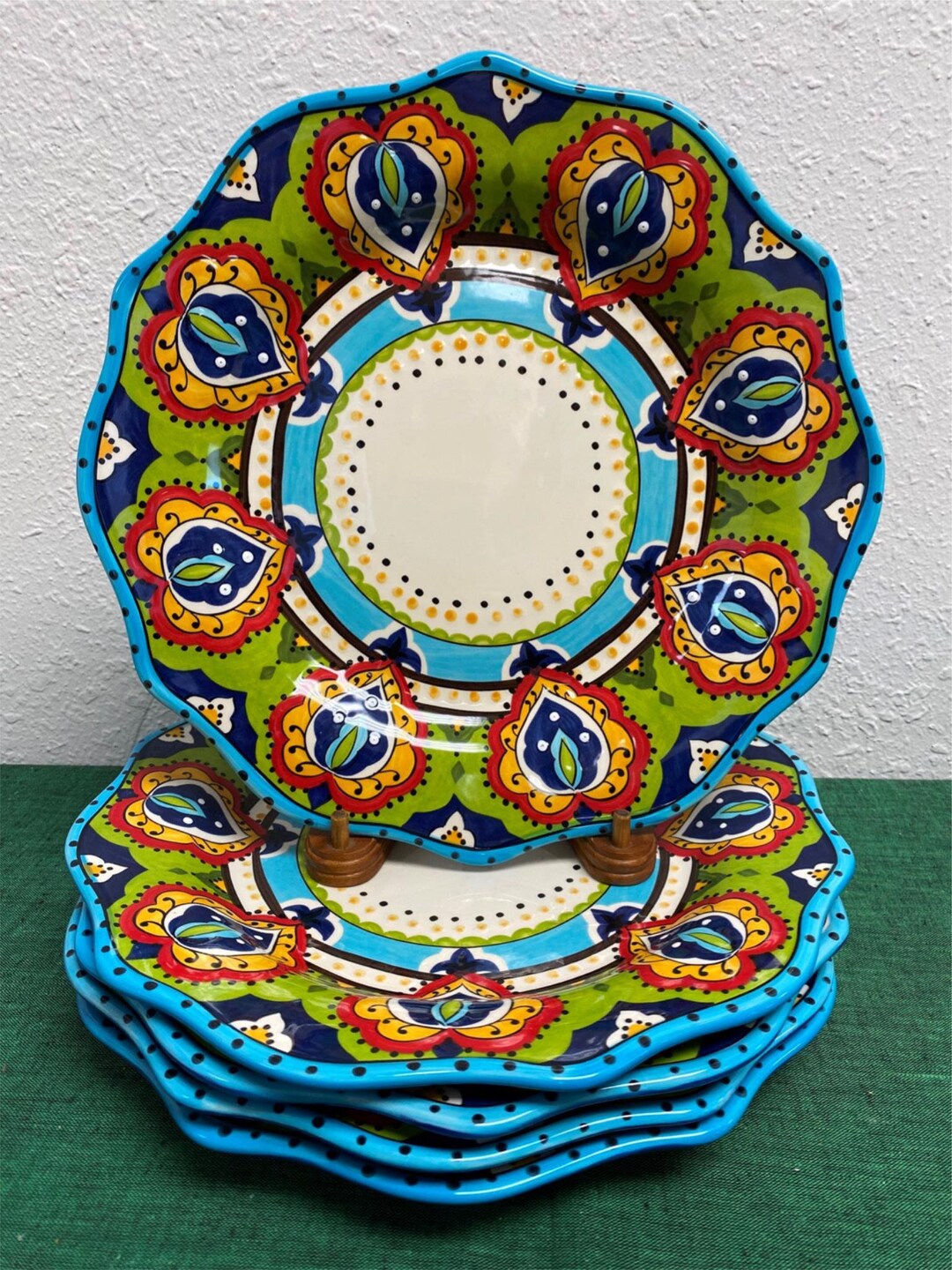 Tabletops Unlimited Espana BOCCA Pattern DINNER PLATES Set of Etsy