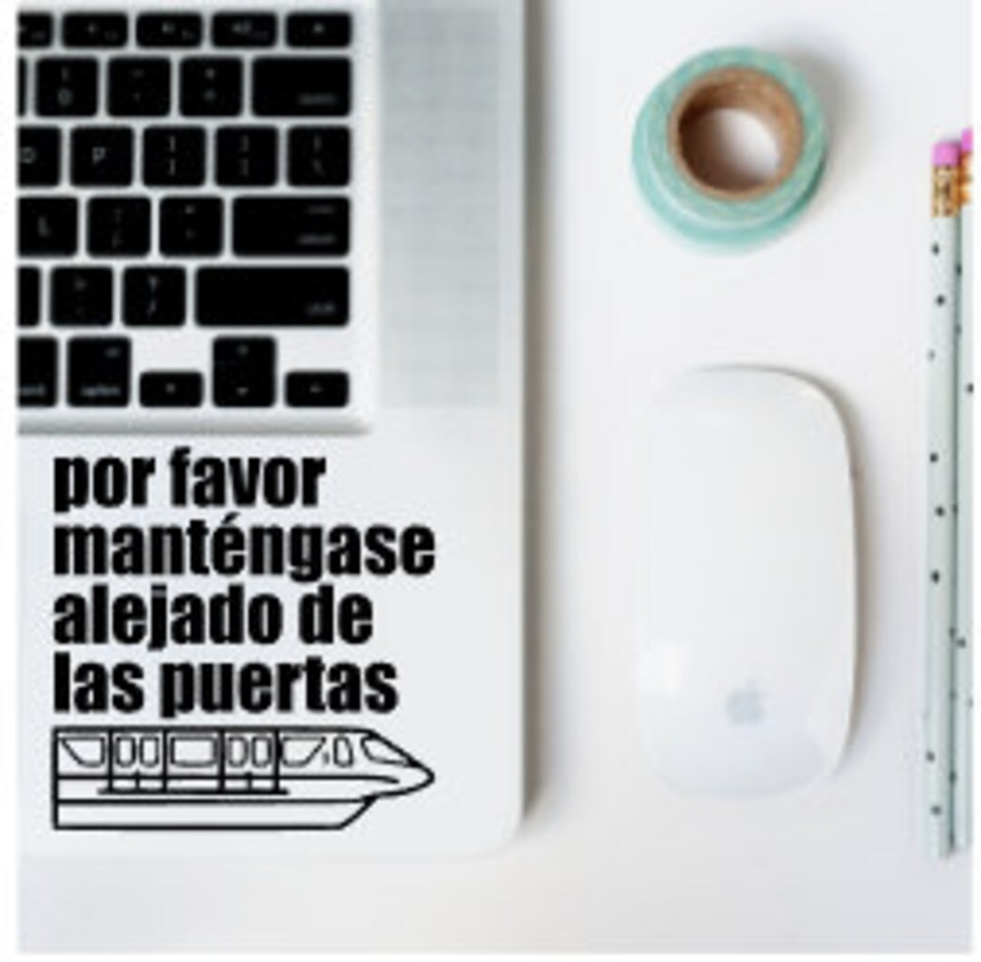Por Favor Mantengase Alejado De Las Puertas Sticker Monorail Etsy