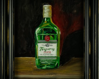 Tanqueray Original Framed Oil Painting