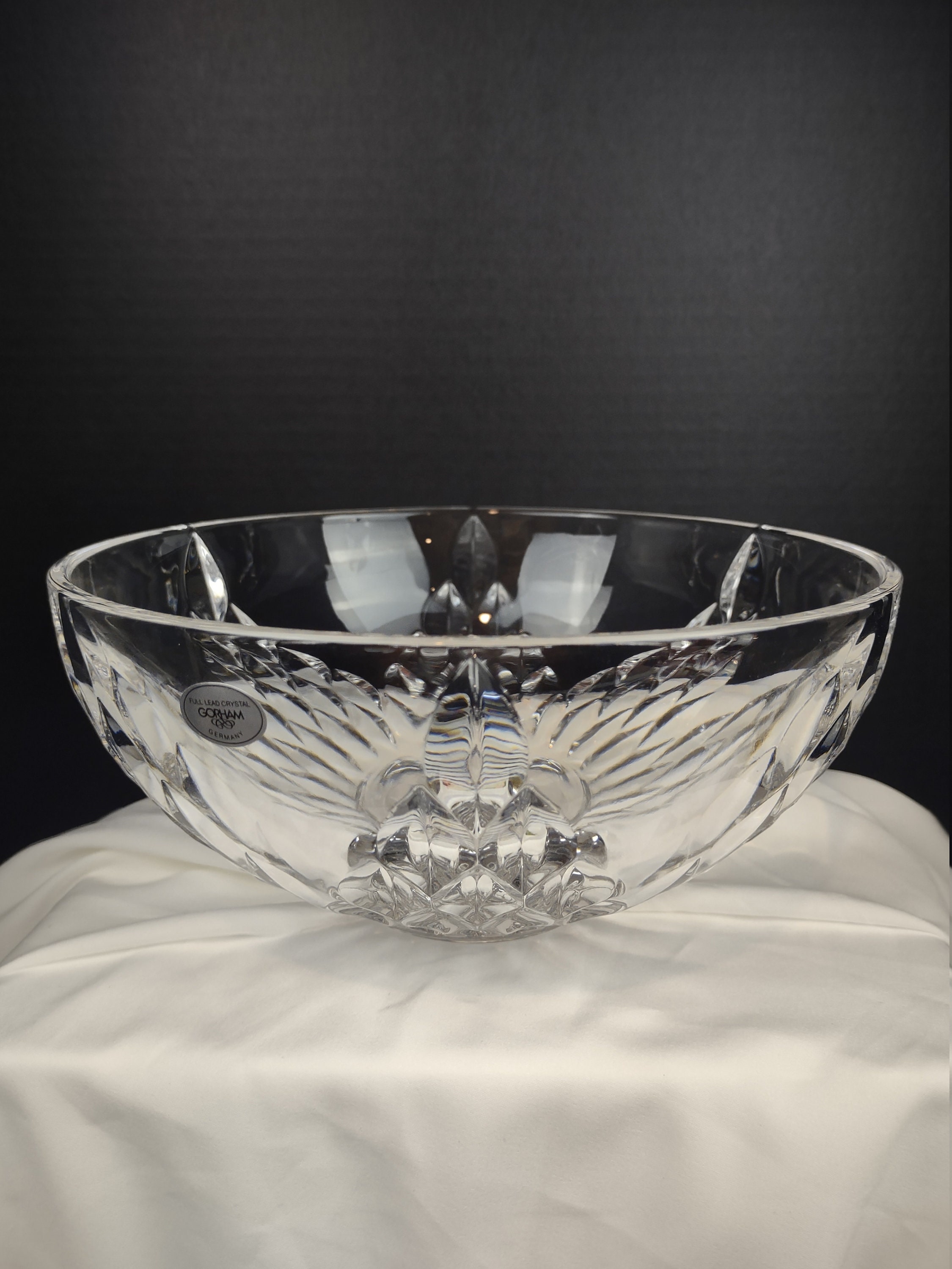 Crystal Serving Bowl Gorham Crystal Full Lead Crystal Etsy