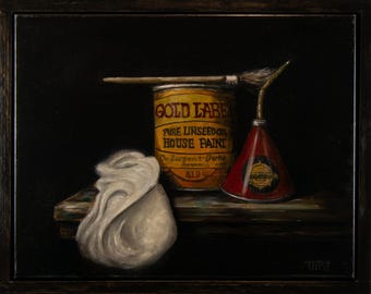 Old World Oil Painting Framed and Ready To Hang
