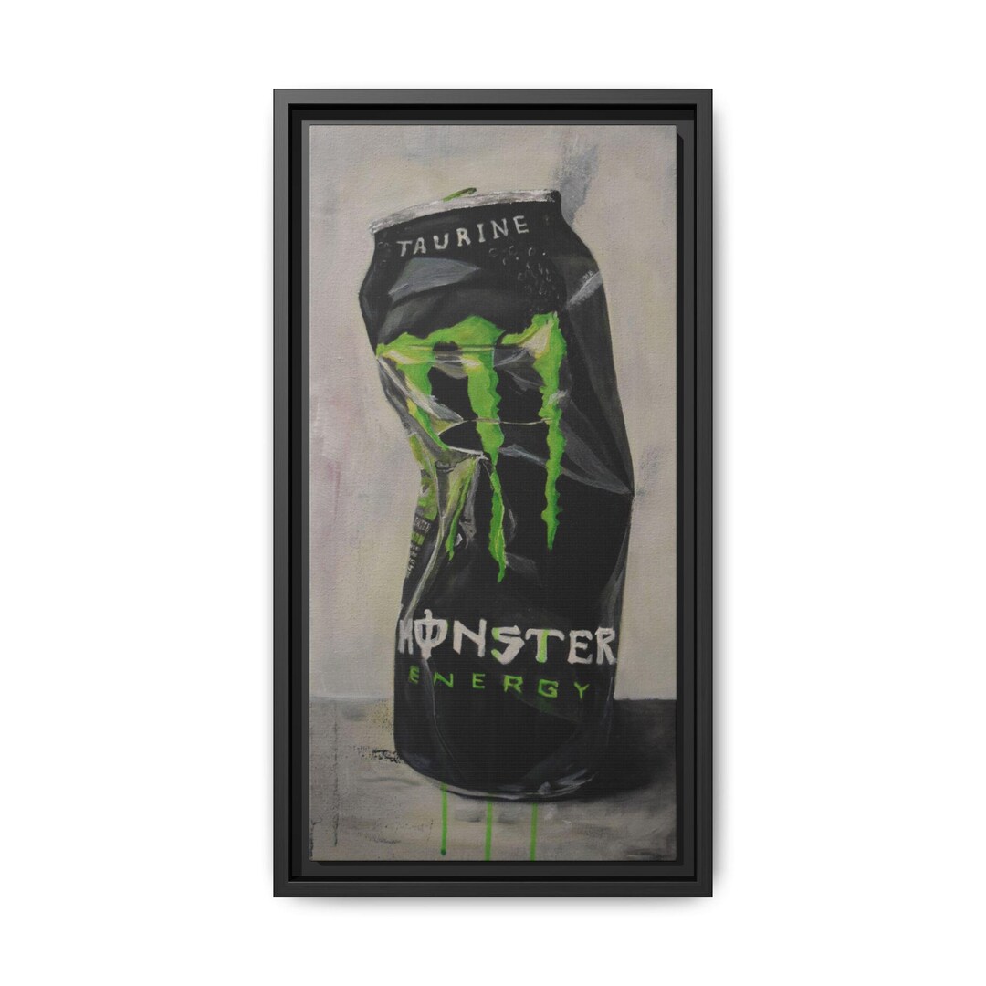 Crushed Monster Energy Can Matte Canvas - Etsy