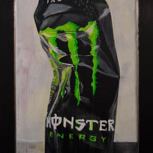 Monster Energy Drink Painting, Original Painting, Original Oil