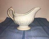 Antique Taylor Tomkinson Pearl Ironstone Gravy Boat Pitcher Dinnerware circa 1861-1872 Serving Tableware Kitchenware Vintage