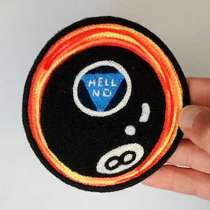 Magic 8 Ball Chainstitch Embroidered Patch