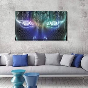 Canvas Wall Art Unique Artifical Intelligence AI Wall Decoration Modern Art High Quality